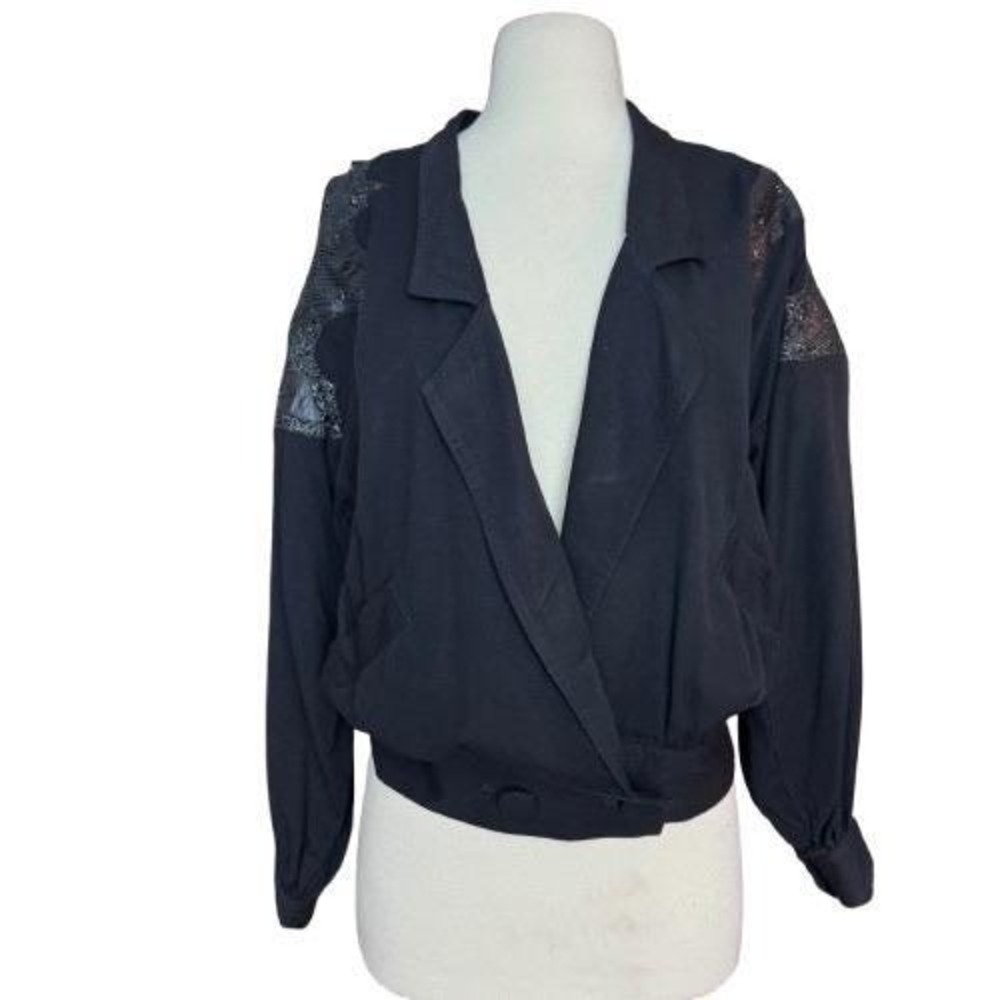 Vintage 80s Medium Patchwork Slouchy Blazer Jacket Yallternative Western Goth